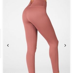 Cherry mocha highwaisted seamless lace up leggings